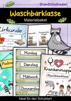 Vorschau - Arbeitsblätter - Waschbärklasse Materialpaket - Waschbär Sparpaket - Deckblatt