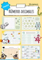 Vista previa - Hojas de trabajo - Adición y sustracción con números decimales - Paquete de juegos - Portada