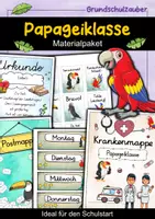 Vorschau - Arbeitsblätter - Papageiklasse Materialpaket - Papagei Sparpaket - Deckblatt