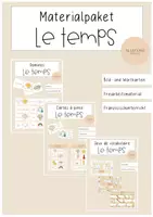Vorschau - Stundenentwürfe - Materialpaket Le temps - Deckblatt