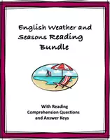 Vorschau - Arbeitsblätter - Materialpaket: Das Wetter / Englisch Lernen | Weather and Seasons -@25% - Deckblatt
