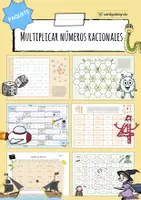 Vista previa - Hojas de trabajo - Multiplicación de números racionales - Paquete de materiales - Portada
