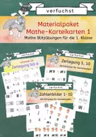 Vorschau - Bildkarten - Mitwachsendes Materialpaket Mathe Karteikarten Klasse1 - Deckblatt