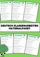 Vorschau - Arbeitsblätter - Deutsch Klassenarbeiten Materialpaket - Deckblatt