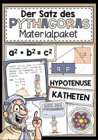 Vorschau - Arbeitsblätter - DER SATZ DES PYTHAGORAS - Materialpaket - Deckblatt