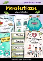 Vorschau - Mal- und Bastelvorlagen - Monsterklasse Materialpaket - Monster Sparpaket - Deckblatt