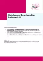 Vorschau - Arbeitsblätter - Materialpaket Sprachsensibler Fachunterricht - Deckblatt