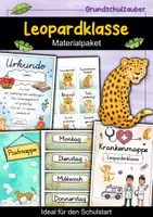Vorschau - Arbeitsblätter - Leopardenklasse Materialpaket - Leopard Sparpaket - Deckblatt