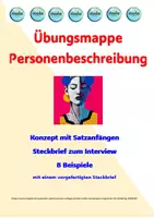 Vorschau - Stundenentwürfe - Übungsmappe 1 : Personenbeschreibung - Deckblatt