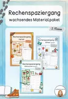 Vorschau - Arbeitsblätter - Rechenspaziergang - wachsendes Materialpaket (Klasse 2) - Deckblatt