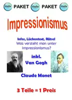 Vorschau - Unterrichtsreihen - PAKET: Impressionismus inkl. Van Gogh & Monet - Deckblatt