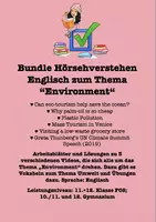 Vorschau - Arbeitsblätter - Bundle Hörsehverstehen zum Thema Environment - Deckblatt