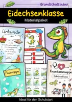 Vorschau - Mal- und Bastelvorlagen - Eidechsenklasse Materialpaket - Eidechse Sparpaket - Deckblatt