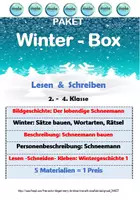 Vorschau - Stundenentwürfe - Winter-Box (Lesen, Schreiben, Rätseln, Schneiden, Kleben) - Deckblatt