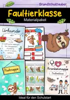 Vorschau - Arbeitsblätter - Faultierklasse Materialpaket - Faultier Sparpaket - Deckblatt