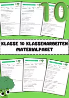 Vorschau - Arbeitsblätter - Klasse 10 Klassenarbeiten Materialpaket - Deckblatt