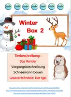 Vorschau - Arbeitsblätter - Winter - Box 2 (Schneemann-Rentier-Igel) - Deckblatt