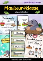 Vorschau - Mal- und Bastelvorlagen - Maulwurfklasse Materialpaket - Maulwurf Sparpaket - Deckblatt