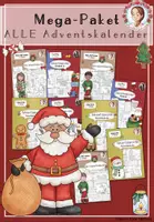 Vorschau - Arbeitsblätter - Weihnachten: Materialpaket Adventskalender (1.–3. Klasse) – Deutsch & Mathematik im Advent - Deckblatt