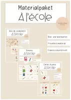 Vorschau - Arbeitsblätter - Materialpaket À l'école - Deckblatt