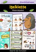 Vorschau - Mal- und Bastelvorlagen - Igelklasse Materialpaket - Igel Sparpaket - Deckblatt