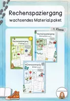 Vorschau - Arbeitsblätter - Rechenspaziergang - wachsendes Materialpaket (Klasse 1) - Deckblatt
