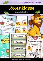 Vorschau - Mal- und Bastelvorlagen - Löwenklasse Materialpaket - Löwe Sparpaket - Deckblatt