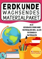 Vorschau - Stundenentwürfe - Wachsendes Materialpaket Geografie Erdkunde Österreich - Deckblatt