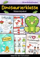 Vorschau - Mal- und Bastelvorlagen - Dinosaurierklasse Materialpaket - Dinosaurier Sparpaket - Deckblatt