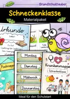 Vorschau - Mal- und Bastelvorlagen - Schneckenklasse Materialpaket - Schnecke Sparpaket - Deckblatt