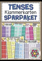 Vorschau - Stationenlernen - TENSES - Klammerkarten (Sparpaket) - Deckblatt