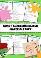 Vorschau - Arbeitsblätter - Kunst Klassenarbeiten Materialpaket - Deckblatt