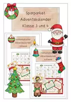 Vorschau - Arbeitsblätter - Adventskalender Klasse 3 und 4 (Mathe) - Deckblatt