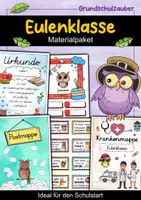 Vorschau - Mal- und Bastelvorlagen - Eulenklasse Materialpaket - Eule Sparpaket - Deckblatt