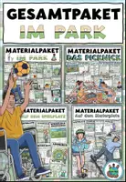 Vorschau - Arbeitsblätter - Gesamtpaket "Im Park" (Im Park / Auf dem Spielplatz / Das Picknick / Auf dem Skaterplatz) DaZ / DaF / Deutsch - Deckblatt