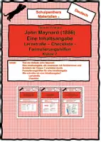 Vorschau - Arbeitsblätter - John Maynard - Inhaltsangabe - Lernstraße zum Erstellen einer Inhaltsangabe - Checkliste - Deckblatt