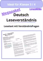 Vorschau - Arbeitsblätter - Materialpaket Deutsch Leseverständnis - wachsend! - Deckblatt