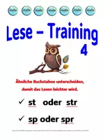 Vorschau - Unterrichtsreihen - Lese-Training 4 : sp-spr & st-str - Deckblatt