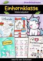 Vorschau - Stundenentwürfe - Einhornklasse Materialpaket - Einhorn Sparpaket - Deckblatt