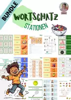 Vorschau - Arbeitsblätter - Wortschatz Deutsch als Fremdsprache - wachsendes Materialpaket - Deckblatt
