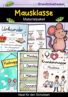 Vorschau - Mal- und Bastelvorlagen - Mausklasse Materialpaket - Maus Sparpaket - Deckblatt