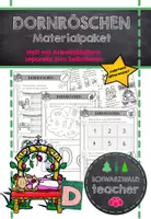 Vorschau - Arbeitsblätter - Märchenpaket DORNRÖSCHEN: mehrfach differenziert für Klasse 1/2 - Deckblatt