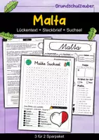 Vorschau - Arbeitsblätter - Malta - 3 für 2 Sparpaket - Materialpaket - Deckblatt