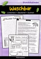 Vorschau - Arbeitsblätter - Waschbär Materialpaket - 3 für 2 Sparpaket - Deckblatt