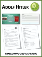 Vorschau - Arbeitsblätter - Adolf Hitler (Materialpaket) - Deckblatt