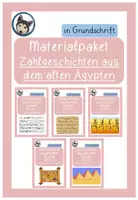 Vorschau - Arbeitsblätter - Materialpaket Zahlgeschichte aus dem alten Ägypten in Grundschrift - Deckblatt