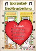 Vorschau - Arbeitsblätter - Materialpaket: Lied-Erarbeitung zum Frühling, Sommer, Herbst und Winter - Deckblatt