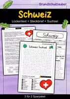Vorschau - Arbeitsblätter - Schweiz - 3 für 2 Sparpaket - Materialpaket - Deckblatt