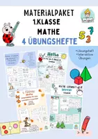 Vorschau - Unterrichtsreihen - Materialpaket Übungsheft Mathe 1.Klasse ZR 10, ZR 20 Rechnen lernen - Deckblatt