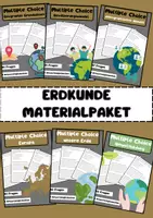 Vorschau - Arbeitsblätter - Großes Erdkunde Materialpaket Bundle (Multiple Choice Fragen) - Deckblatt